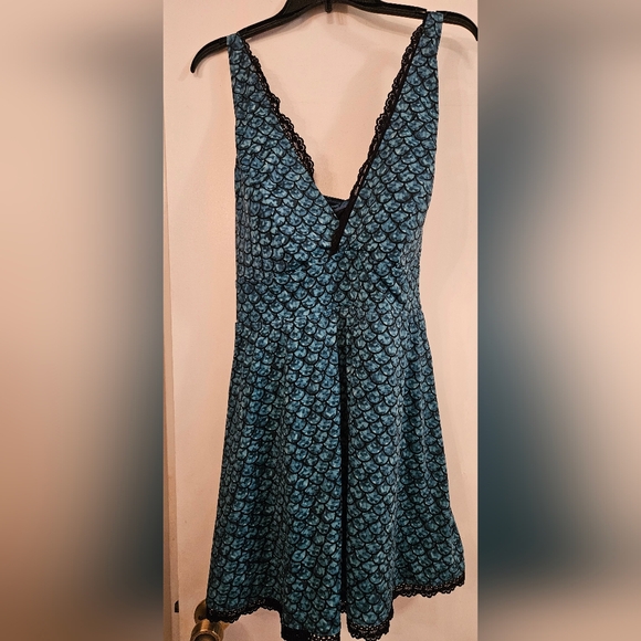 torrid Other - Torrid Mermaid Scale Print Lace Trim Mid Wireless Swim Dress  - 3x